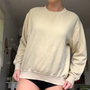 Brandy Melville yellow crew neck